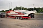 Off-Shore Racing Boat Over Windshield Tonneau Cover