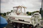 Three Piece Fishing Boat Drop Enclosure With Optical Clear Vinyl Side Windows & Windsheild