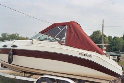 High Profile Navy Top with Custom Aft Cover and Side Windows