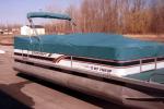 Pontoon Boat Tonneau Cover with Bimini Top Cut Outs